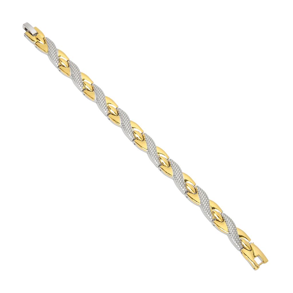 Brățară Magnetică din Oțel Bărbați Femei Elegantă Rafinată Elegantă Brățară Terapie Magnetică Bijuterie Cadou(Aur de argint )