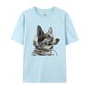 Weltraumhund T-Shirt Normales T-Shirt Für Studenten Neu Ankommendes Baumwoll-T-Shirt Freizeit Oberteil T-Shirts Schwarze Grafik-T-Shirts