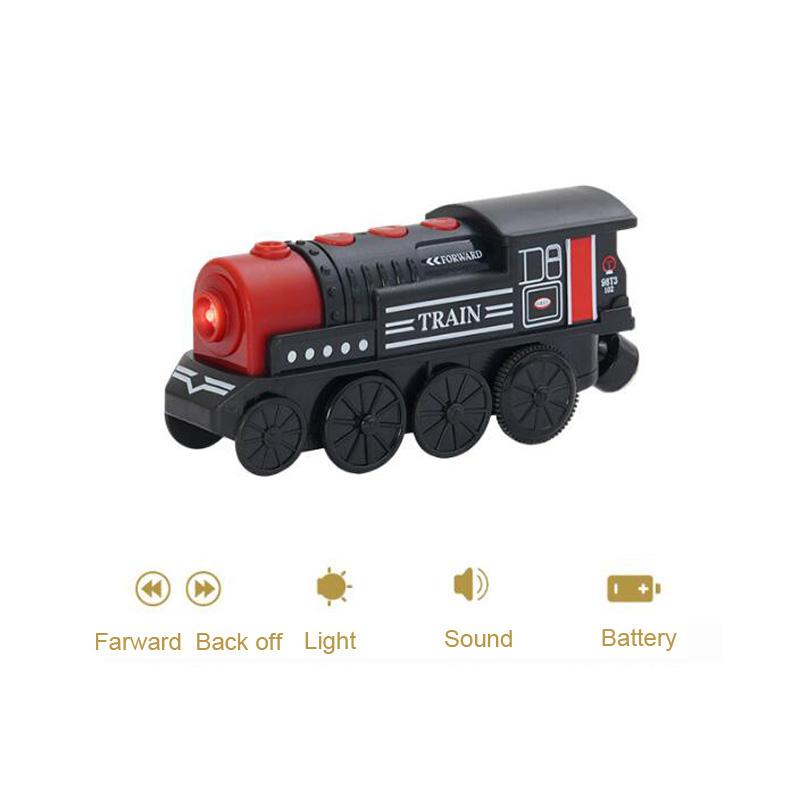 Battery Operated Electric Train Set Magnetic Electric Train Wooden Train Tracks Toys for Toddlers 3 4 5 Year Boys Girls Kids