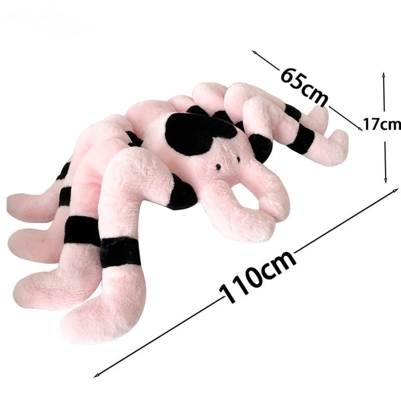 

New Cute Black Pink Wolf Spider Plush Toy 110cm Multiple Styles Room Decoration Plush Doll Toy For Kid Gift