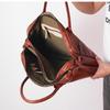 Men's Retro Genuine Leather Multi-Compartment Briefcase and Backpack
