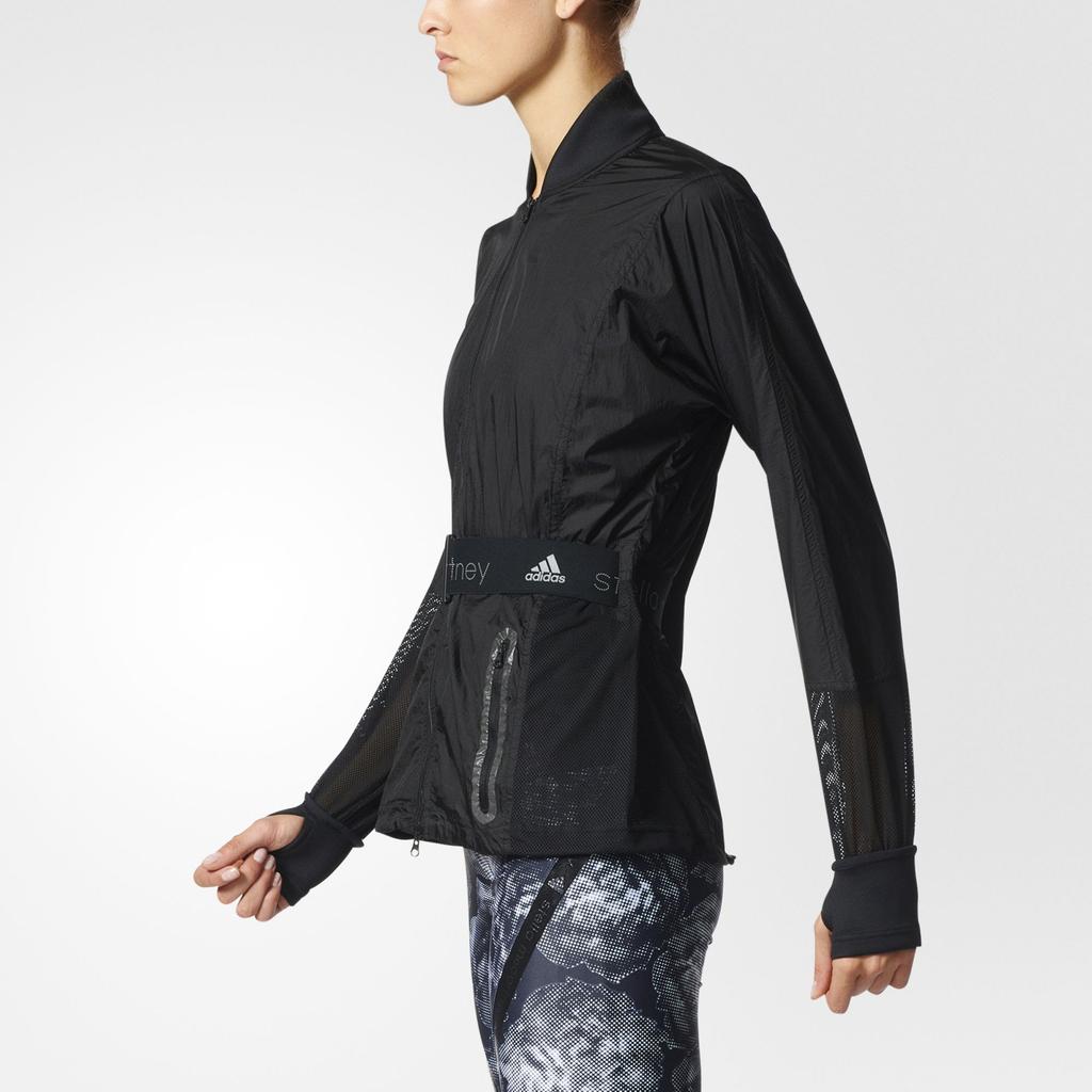 Adidas Logo Stand Collar Zip Casual Sports Long Sleeve Jacket Women Jacket Black S99199