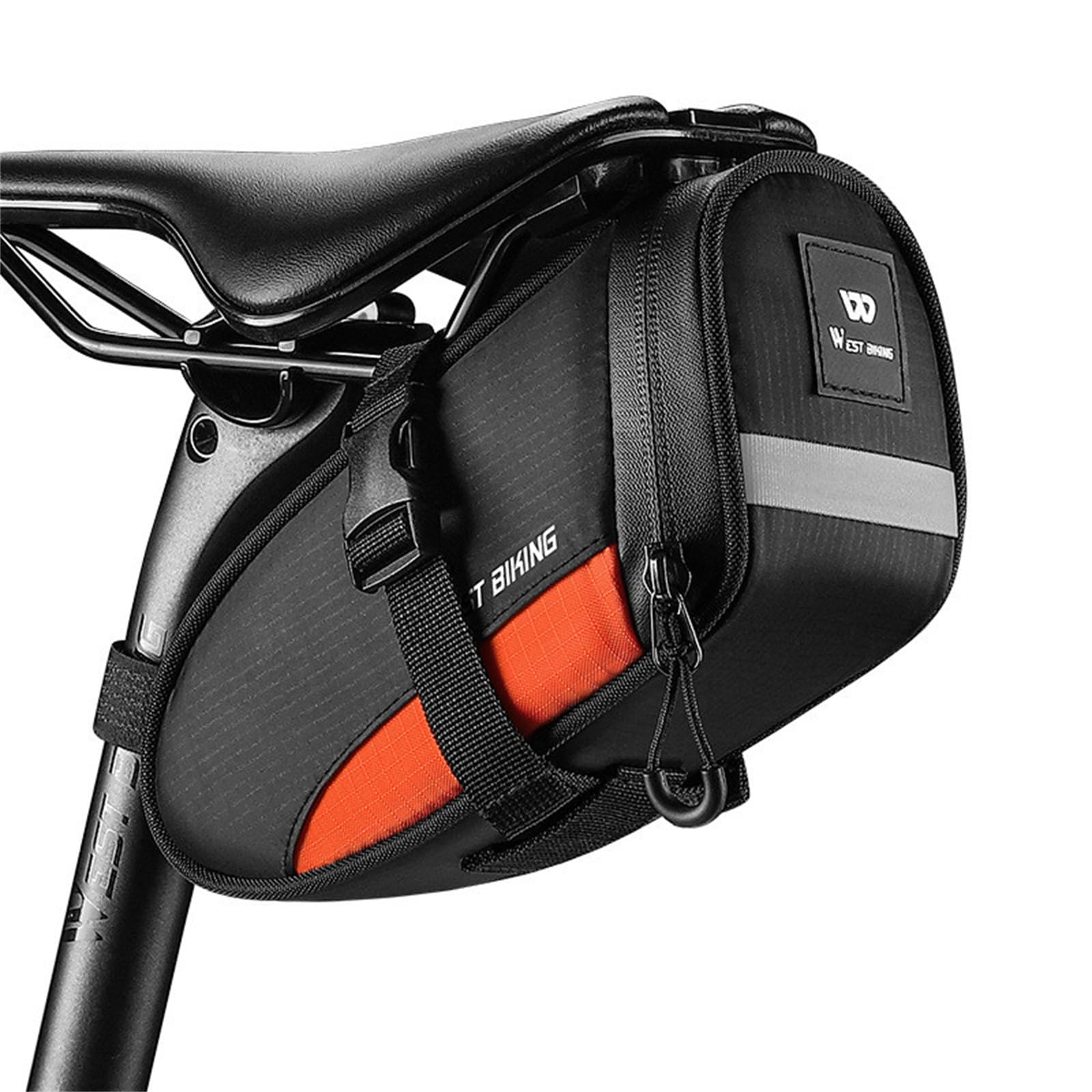 

UNIQOCK Bicycle Saddle Bag, Waterproof, Compact, Compatible with Road Bikes, Cross Bikes, and Other Bicycles, Dry Bag, Cycle Bag, Rear Bag - Orange