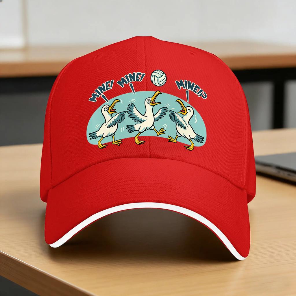 Summer Volleyball Seagull Mine Funny Beach Volleyball Player Gift Baseball Cap  Kpop Rock yk Funny Design Sun Hip Hop Hats