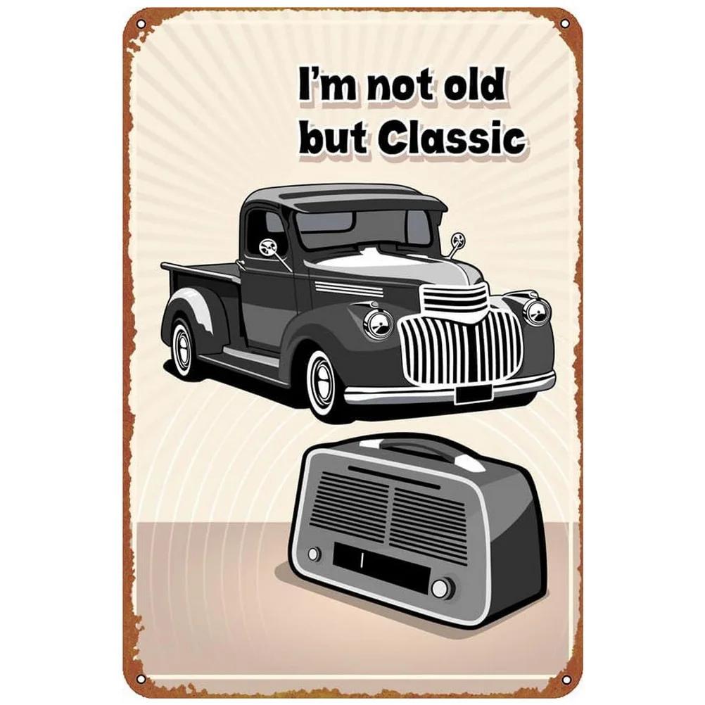 Metal Tin Signs Plaque Old Classic Cars Wall Decoration Vintage Art Posters Iron Painting for Man Cave Home Cafe Garage Club Bar
