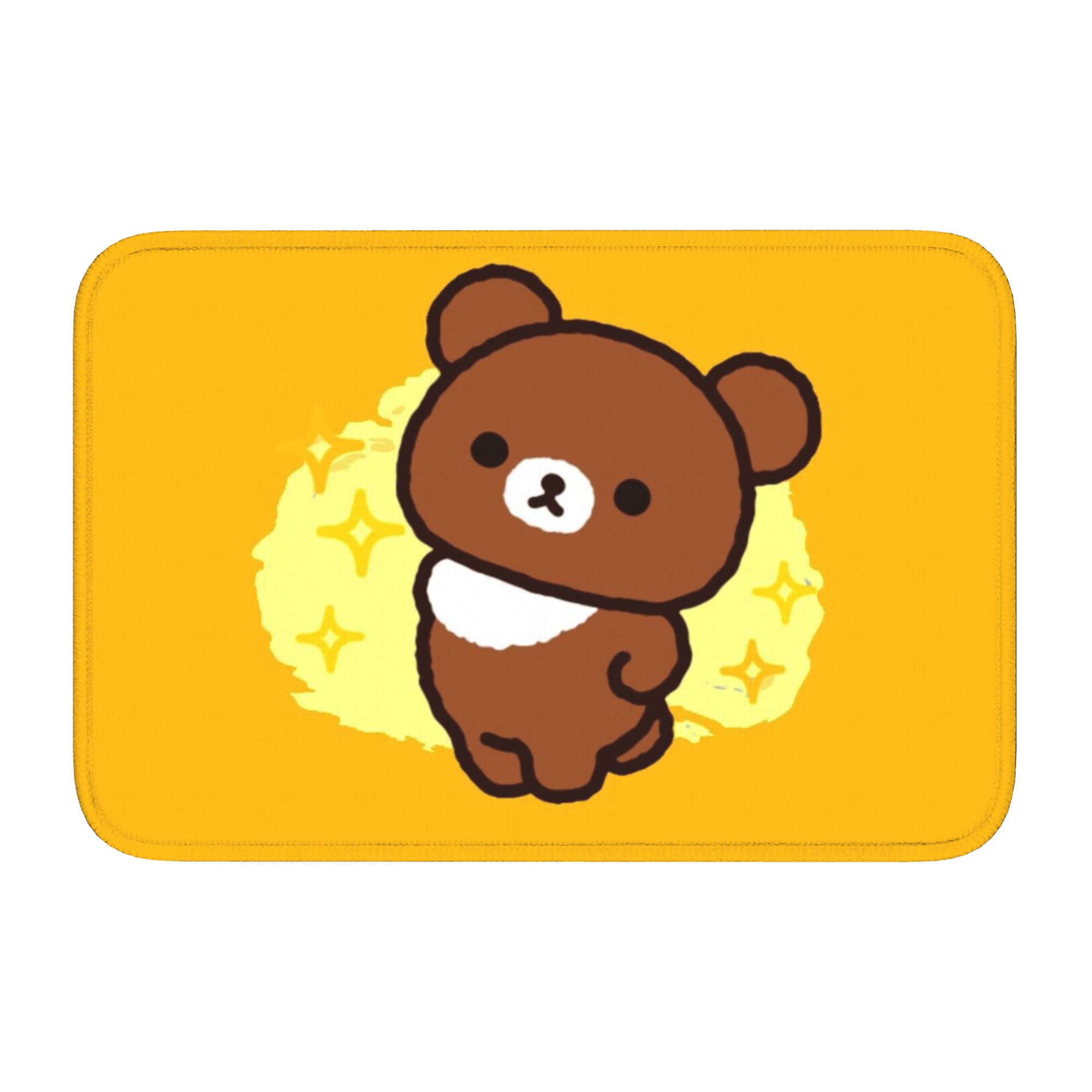 

Custom R-Rilakkumaes Cartoon Doormat Non-Slip Entrance Welcome Kitchen Bathroom Floor Door Mat Toilet Living Room Carpet Rug 60cm x 90cm