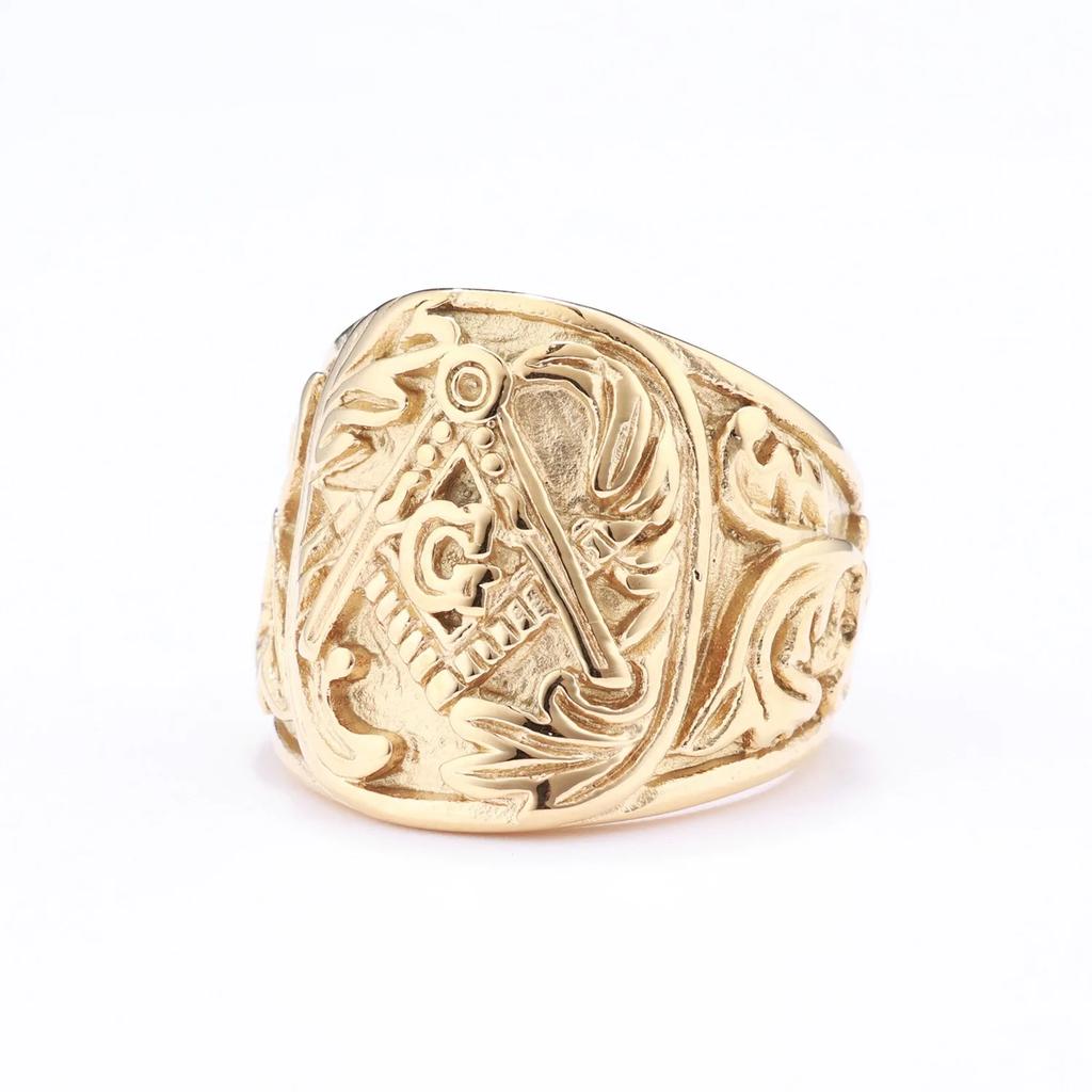 Mächtiger Herren-Bruderring im Retro-Stil