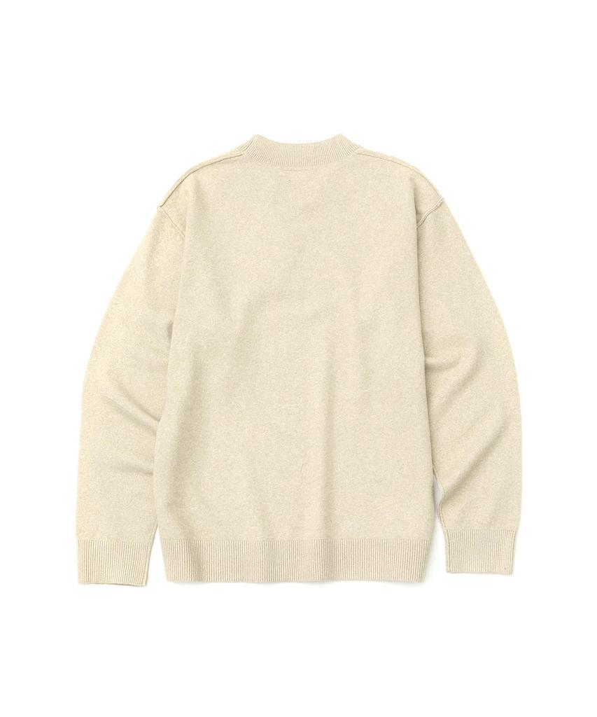 WMC Minimal Semi Mock Neck Knit_Beige