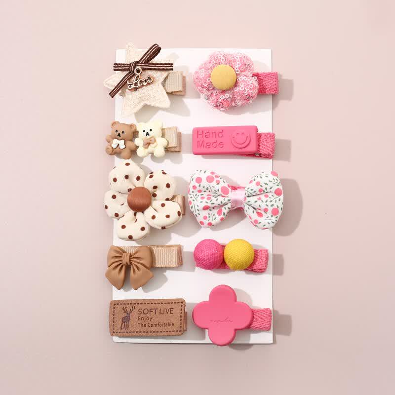 CHIMERA Girls  10-Piece Bow Hair Clip Set 10-Piece Set