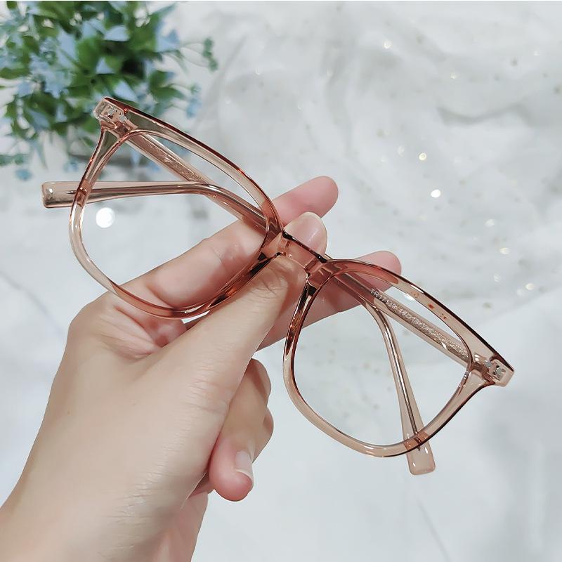 New Rice Nail Pin Flat Mirror Full Frame TR Frame Retro Anti-blue Glasses Classic Frame Glasses Women