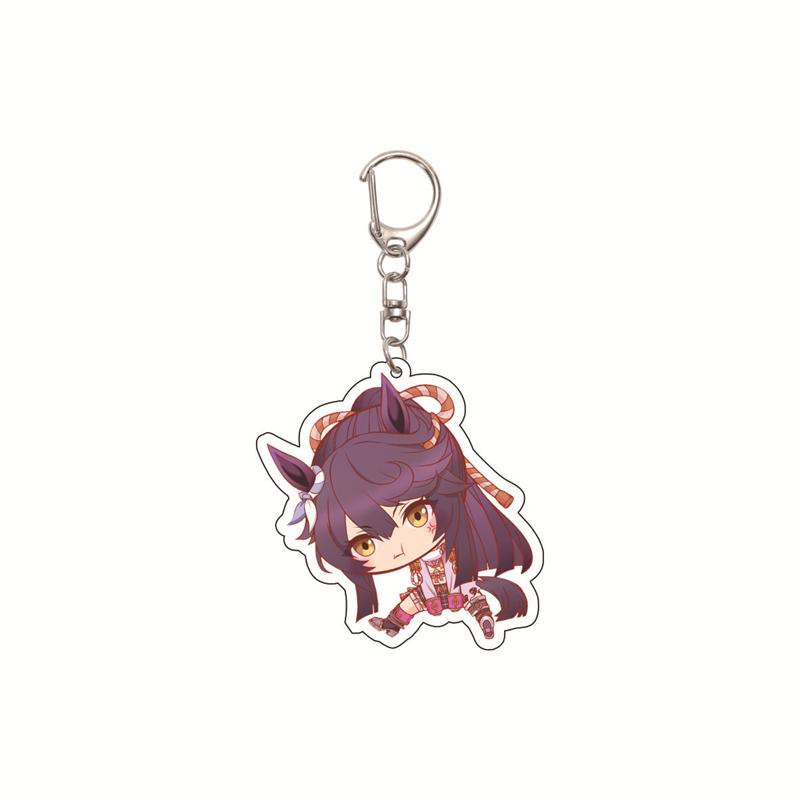 6CM Cute Anime Pretty Derby Shuttle Mejiro Mcqueen Symboli Rudolf Kawaii Acrylic Keychain Game Jewelry Cosplay Props
