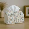 1pc Easter Decoration Modern Easter Decorative Tissue Box with Egg Allover Pattern Pastel Watercolor Illustration-Napkin Storage Organizer for Kitchen