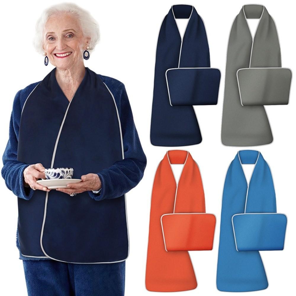 Washable Adult Bib Waterproof Saliva Towel Multi-purpose Elderly Eating Bib Nursing Home Use