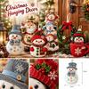 2D Snowman and Santa Hanging Ornament for Christmas Door and Home Decor