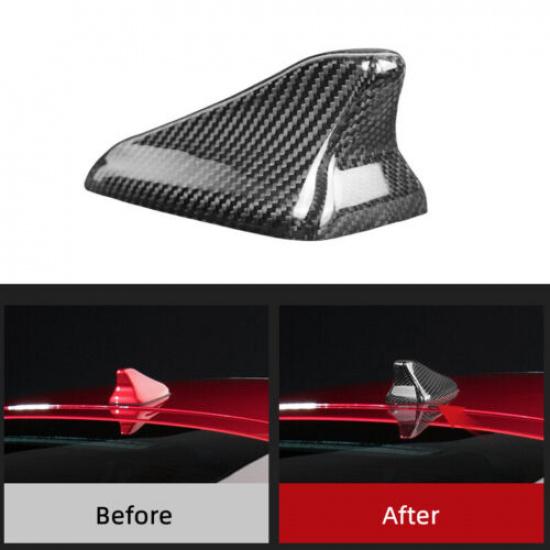 Real Carbon Fiber Shark Fin Antenna Cap Cover Trim For Kia Stinger 2018-