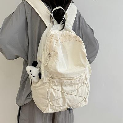 Japanese Small Schoolbag Women's New Ins Style Cute Drawstring Mini Leisure Bag Travel Light Backpack Women