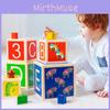 Hölzerne Multifunktionale Farb-Form-Zuordnung Stapelbox Kinder Puzzle Spielzeug für Früherziehung