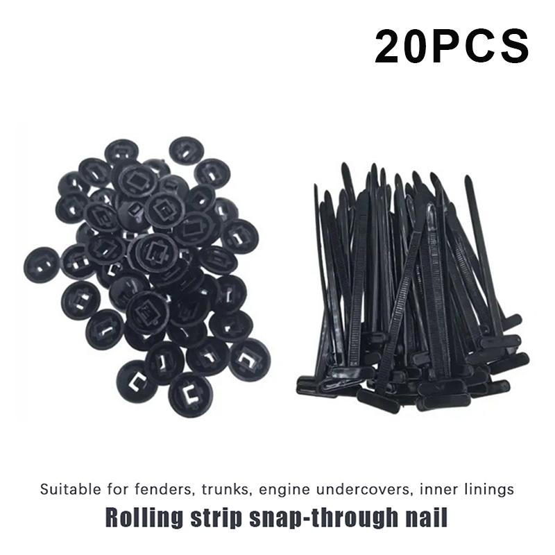 20-300Pcs Nylon Cable Tie Buckle Universal Car  Trunk Engine Guard Panel Wire Management Secure Replacement Clip