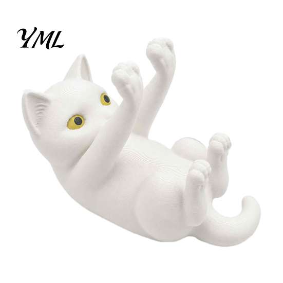 Universal Phone Stand 3D Printed Cat Holder, Lying Kitten Mobile Stand, Desktop Tablet Figurine for Home Office Desk Decor, Gift Lovers Cell
