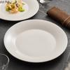 White Ceramic Shallow Plate Steak Plate Dessert Plate Salad Plates Breakfast Plates Molecular Cuisine Hotel Creative Tableware