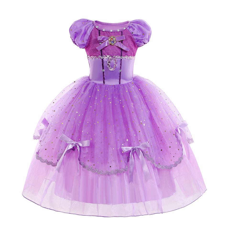 Prinzessin Sophia Halloween-Kleid für Kinder mit Ärmeln