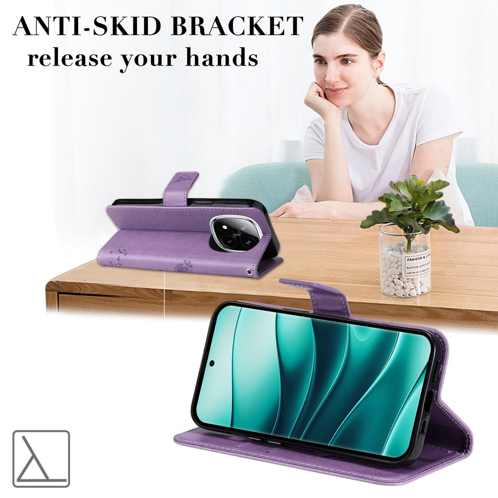 For Xiaomi Redmi Note 14 Pro+ 5G/Note 14 Pro 5G/Poco X7 5G Phone Case with Stand Cat Tree Pattern Leather Wallet Mobile Cover