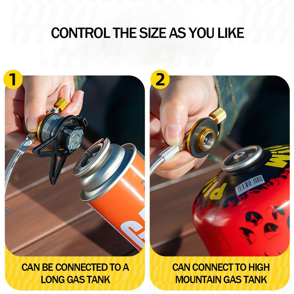 Portable Burner Camping Stove Windproof Foldable Mini Heater Gas Tank Stove for Hiking Picnic BBQ Cooking Outdoor Equipment