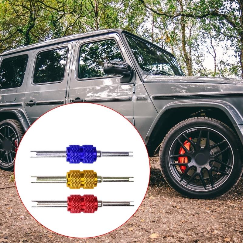 Tyre for Valve Remover Removal Tool for Key Car Bike 2 Sizes Double Hea