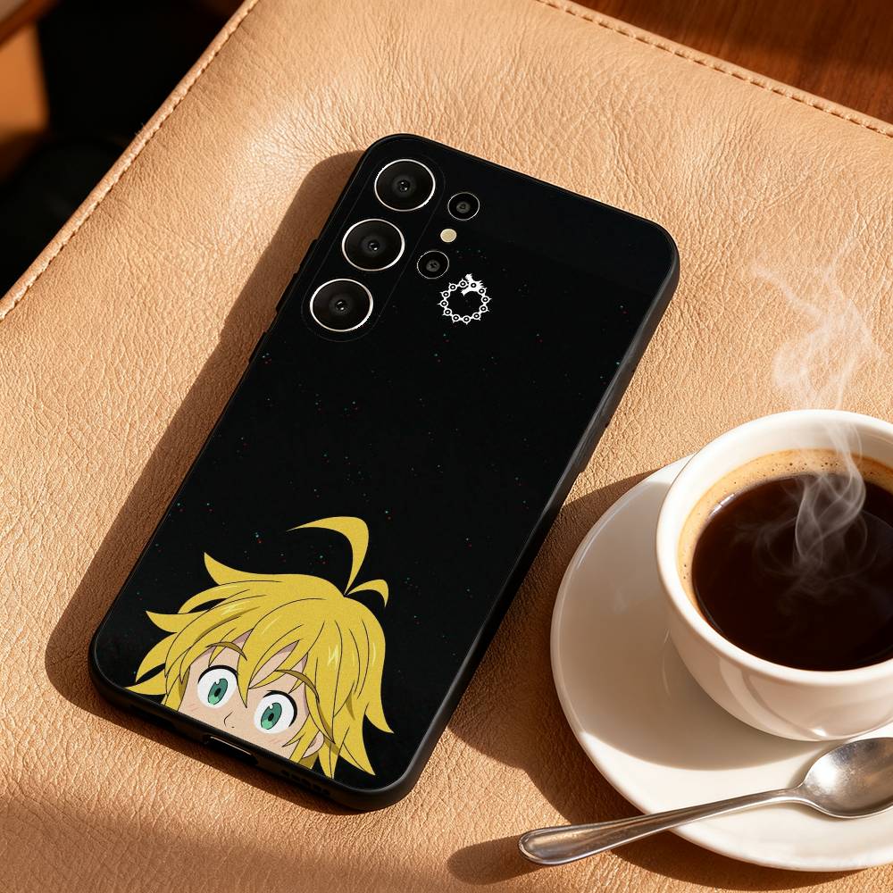 S-Seven D-Deadly Sins Meliodas Phone Case For Samsung S26,S25,24,23,22,30,21,10,9,Ultra,Plus,Lite,Black Soft Case