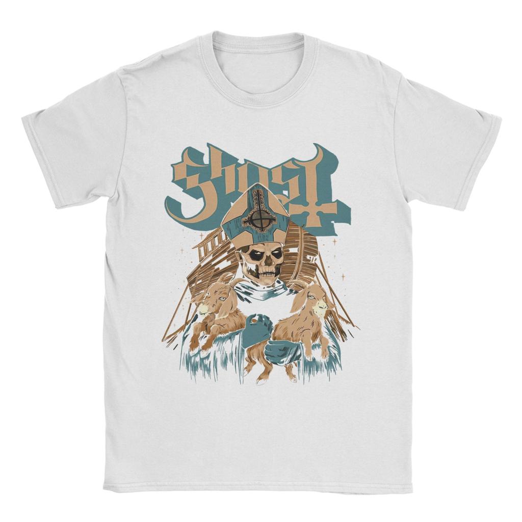 Men Ghost Band T Shirt  Pure Cotton Tops Vintage Short Sleeve Crew Neck Tee Shirt Gift Idea T-Shirt