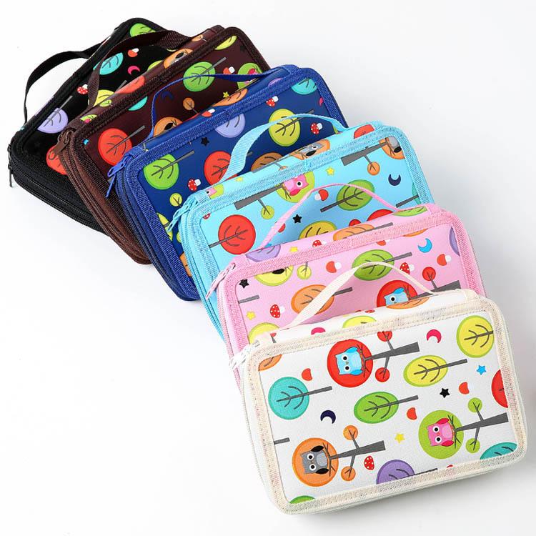 32 Holes Pencil Bag PU Waterproof Material Large Capacity