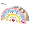 Back to School Stationery Supplies Wooden Rainbow Pencil Holder, Cute Desk Organizer, Office Art Supply Classroom Organizer for Kids, Teacher