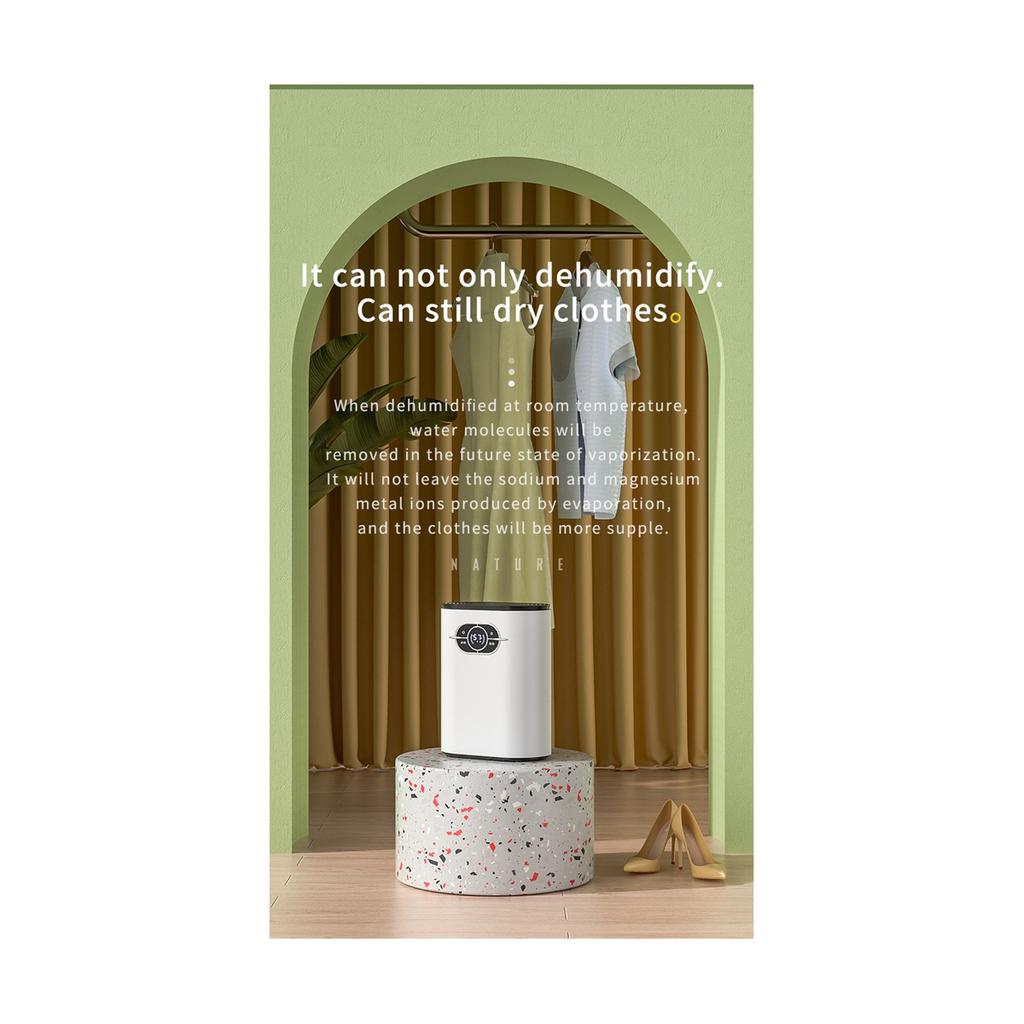 1200ML Dehumidifier Moisture Absorbers Air Dryer Quiet Air Dehumidifier for Home Basement Bedroom Bathroom EU Plug