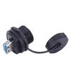 Waterproof USB Connector Copper Contact PA66 Insulator USB3.0 Double Female Dustproof Cover