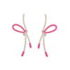 Summer Fashion Ribbon Bowknot Stud Earrings for Women Brand Design Statement Girls Ear Studs Enamel Plated Jewelry