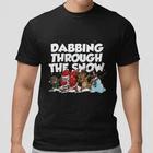 Funny Christmas T-Shirt Dabbing Santa Reindeer Snowman Elf Xmas Graphic Tee Top XXL