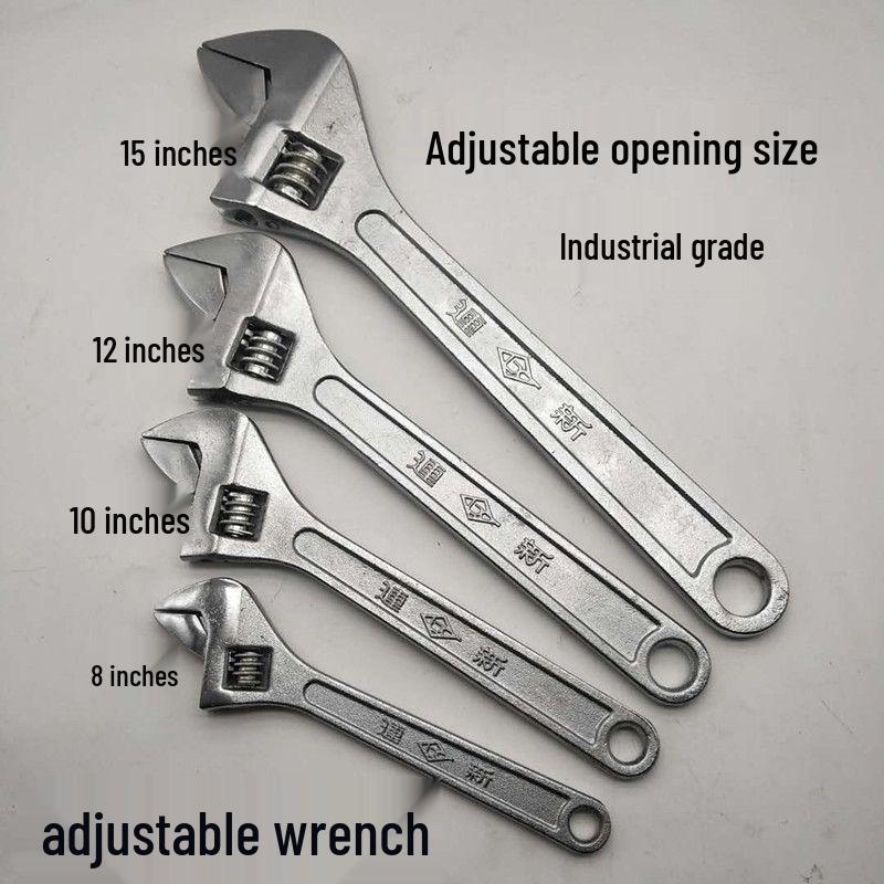 Nastavitelný klíč více velikostí: 8", 10", 12", 15" Otevřený multifunkční nástroj