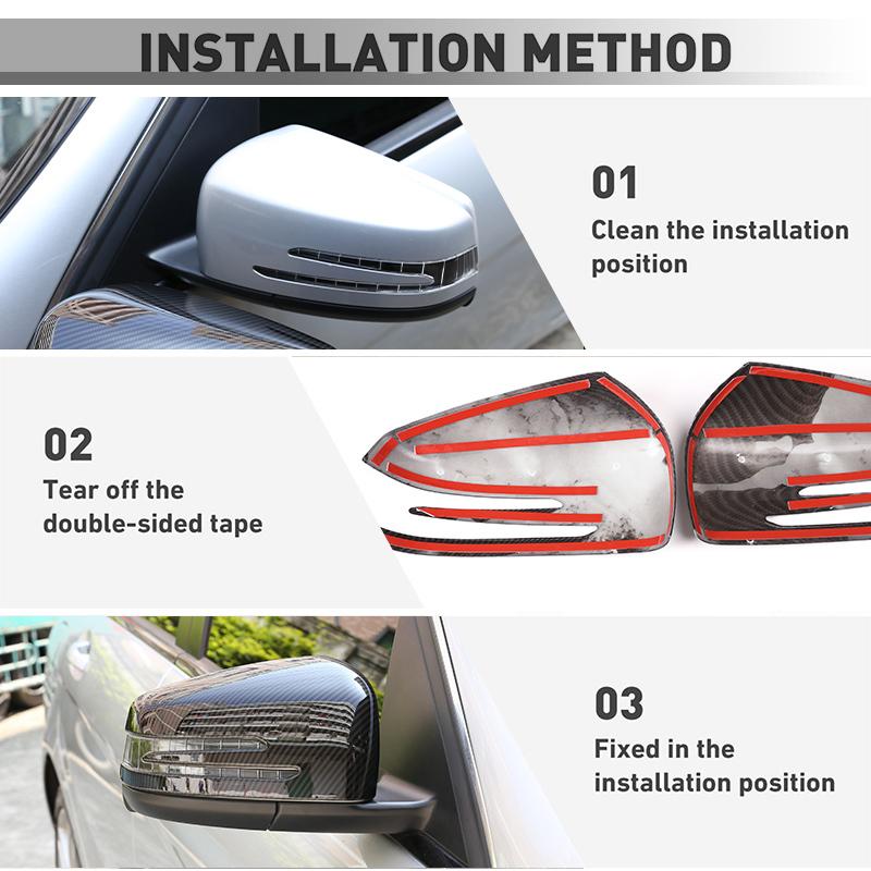 For Mercedes Benz C Class W204 C180 C200 2007 2008 2009-2013 Accessories Carbon Fiber Car Interior Gear Door Lift Trim Sticker