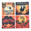 Halloween Pillow Covers Pumpkin Pattern Zipped Closure Linen Material Cold Water Washing Home Pillow Case for
