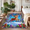 Christmas Printed Square Area Rug Soft Non Slip Floor Carpet For Bedroom Holiday Gift
