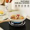 MICHELANGELO 3pcs Nonstick Cookware Sets White Granite Induction Cookware 8/9.5/11 Inch Frying Pan  Non-toxic Healthy Pan
