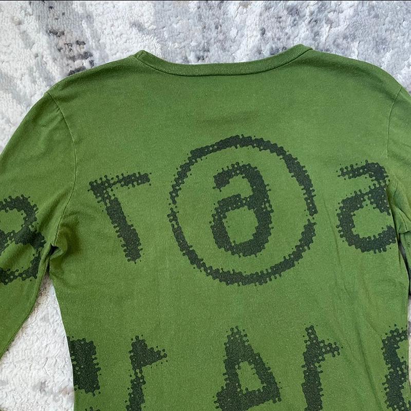 Estetyczne ubrania Vintage Y2k Graficzny nadruk portretowy Raglanowy rękaw z długim rękawem T-shirt Jesienne ubrania damskie