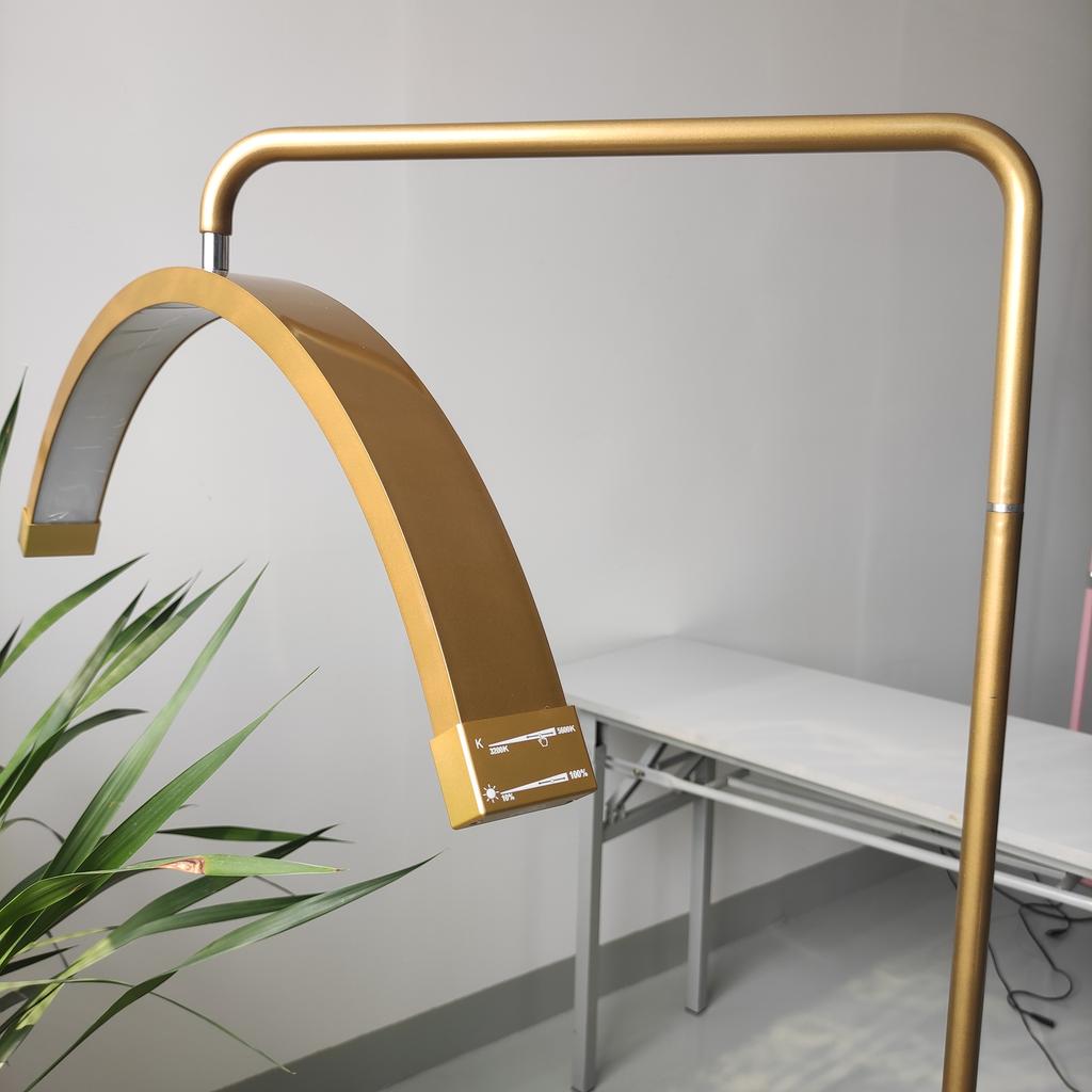 FOSOTO Fast Shipping Led Half Moon Eyelash Extension Floor Lamp Beauty Salon Make Ring Light for Nail Artist Lashes Extension