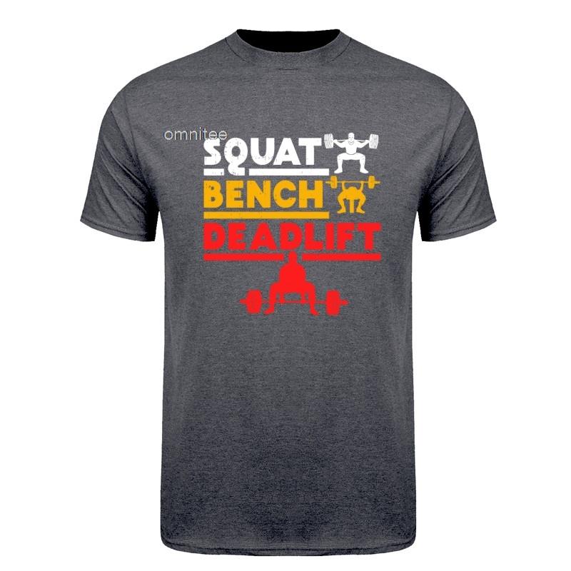 Powerlifting Squat Bench Deadlift Weightlifting T Shirt Oneck Cotton Unisex Summer Casual Tshirts Plus Size Loose Hj112