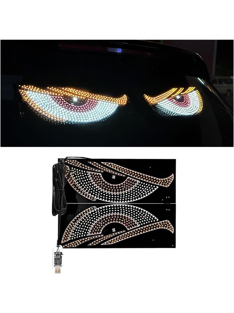 Devil Eyes Light Programmable LED Display Soft/hard Screen LED Matrix Pixel Panel App Control USB Poweded for Cars Windshield