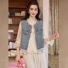 Bailuyu Women's Denim Lace Trim Vest