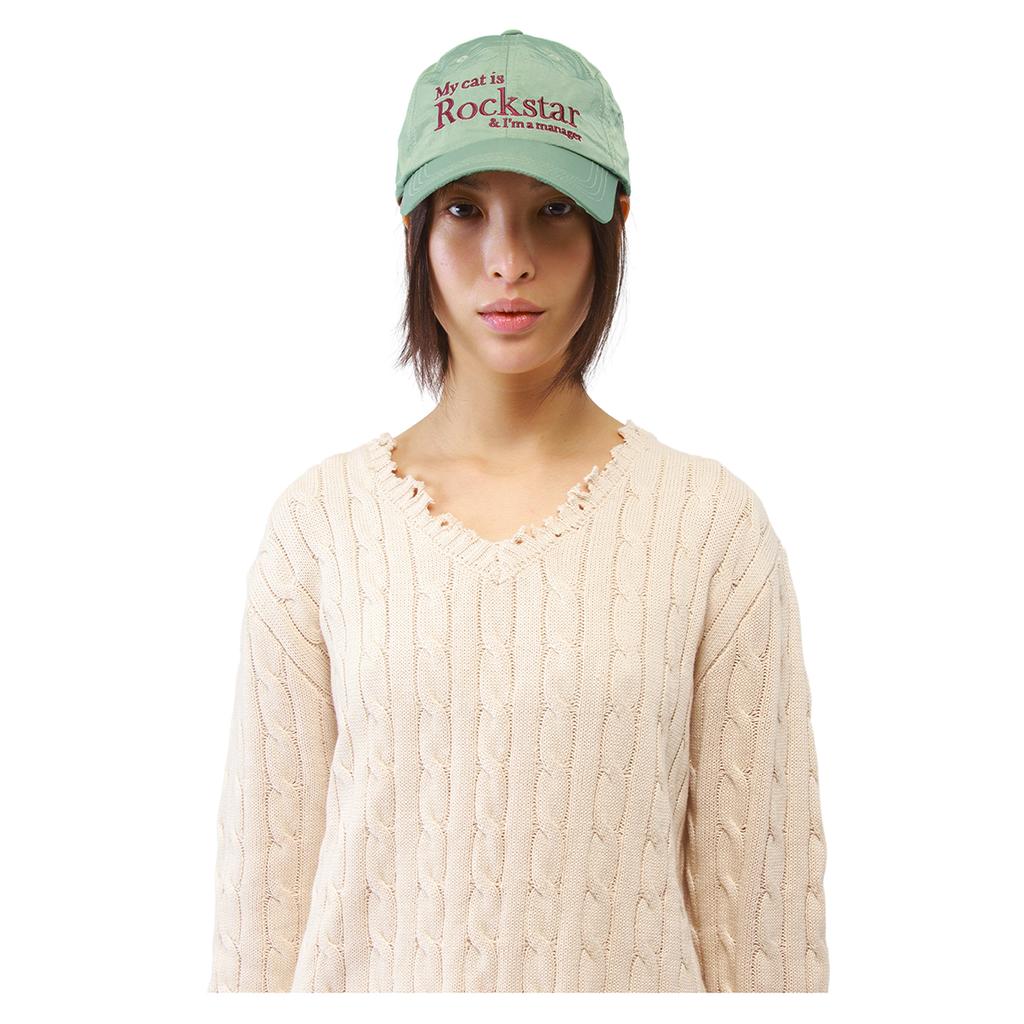 JOEGUSH Rockstar Cat Nylon Cap (Olive)