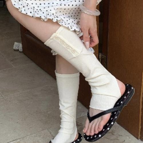 Spring and Summer Thin Socks Women's Ballet Style Calf Pile Pile Foot Socks Japanese Ins All-match Leggings