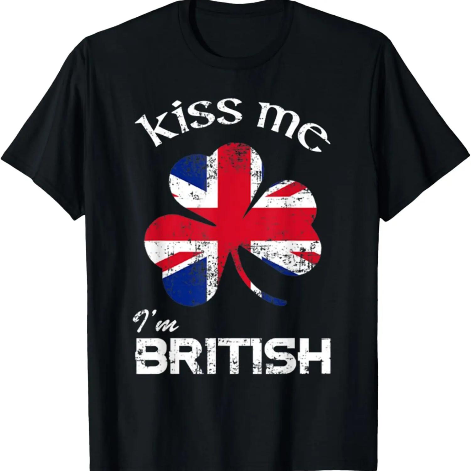 Distress Kiss Me I m British Shirt St S