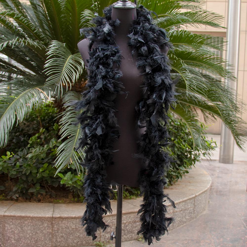 DIY 2Yards Fluffy Yellow Turkey Feather for Wedding Party Christmas Trees Decor Scarf 38-40g Marabou Boa Natural Plume Accessories